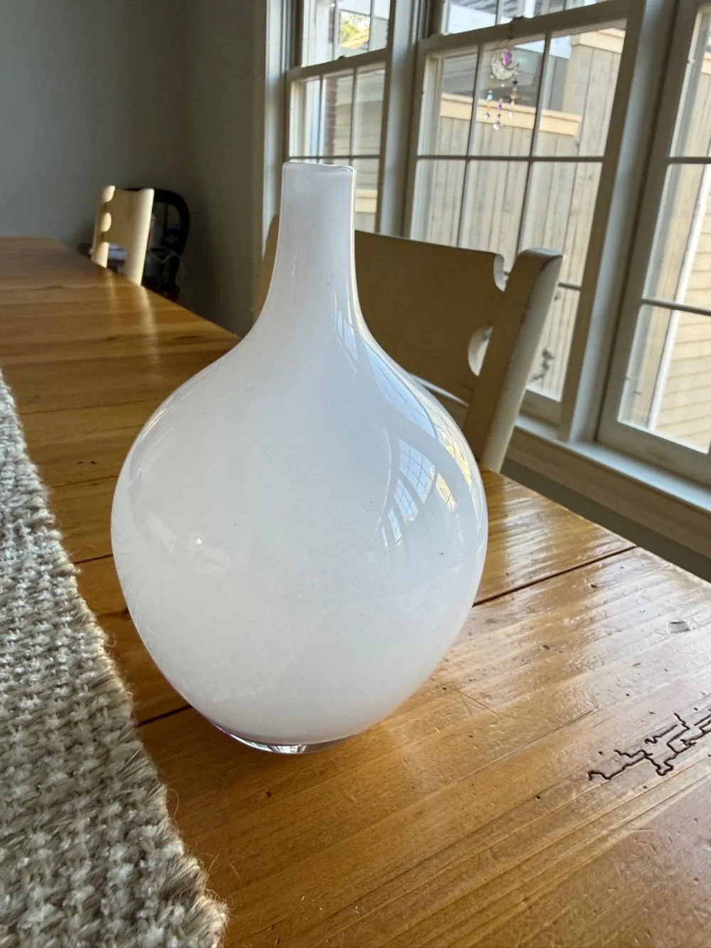 IKEA Glass Salong Vase by Johanna Jellinek 301.198.37 Retired White Handmade